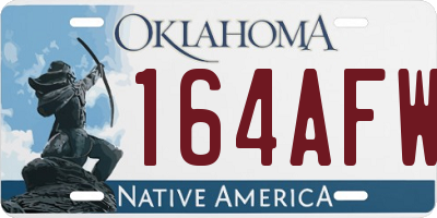 OK license plate 164AFW