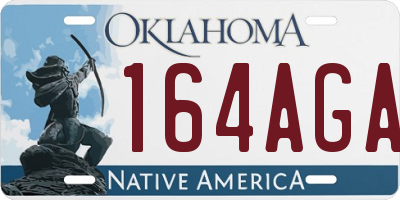 OK license plate 164AGA