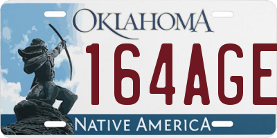 OK license plate 164AGE