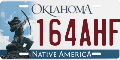 OK license plate 164AHF