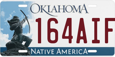 OK license plate 164AIF