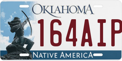 OK license plate 164AIP