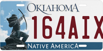 OK license plate 164AIX