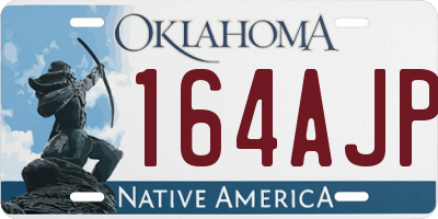 OK license plate 164AJP