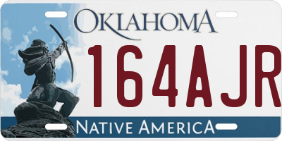 OK license plate 164AJR