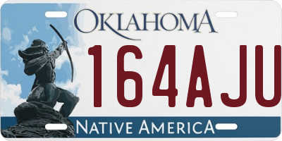 OK license plate 164AJU