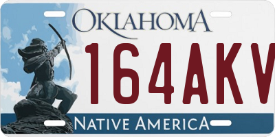 OK license plate 164AKV
