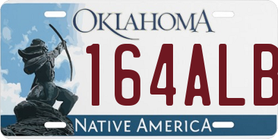 OK license plate 164ALB