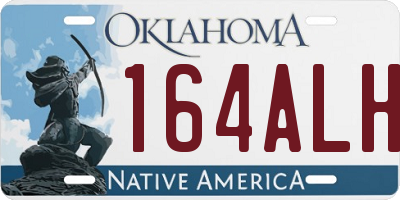 OK license plate 164ALH