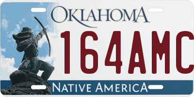 OK license plate 164AMC
