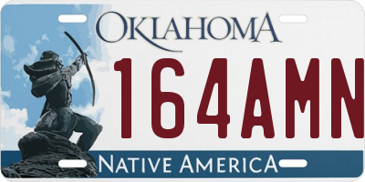 OK license plate 164AMN