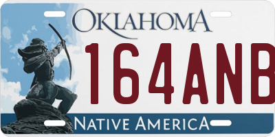 OK license plate 164ANB
