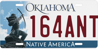 OK license plate 164ANT