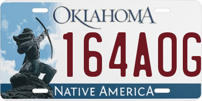 OK license plate 164AOG