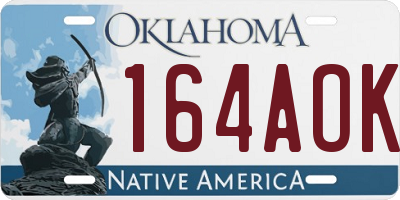OK license plate 164AOK
