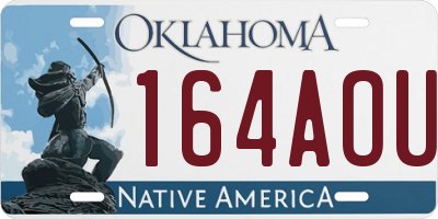 OK license plate 164AOU