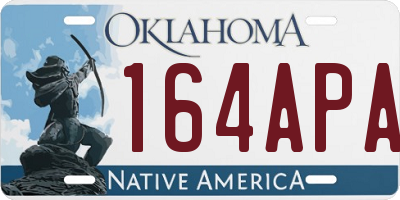 OK license plate 164APA