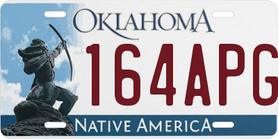 OK license plate 164APG