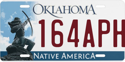 OK license plate 164APH