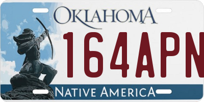 OK license plate 164APN
