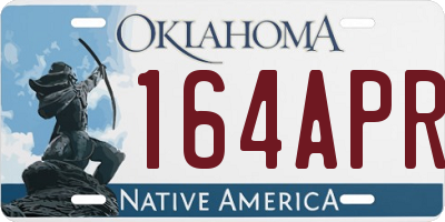 OK license plate 164APR