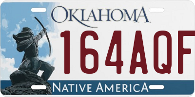 OK license plate 164AQF