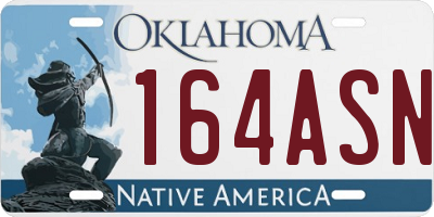 OK license plate 164ASN