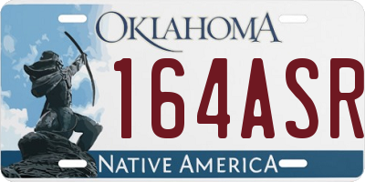 OK license plate 164ASR
