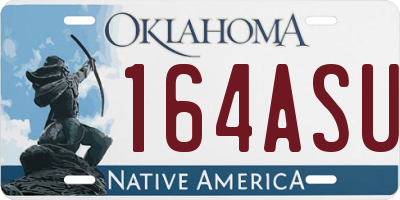 OK license plate 164ASU