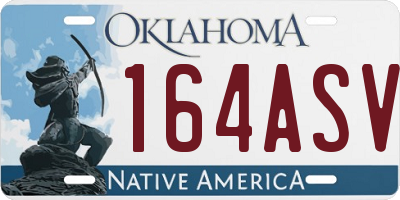 OK license plate 164ASV