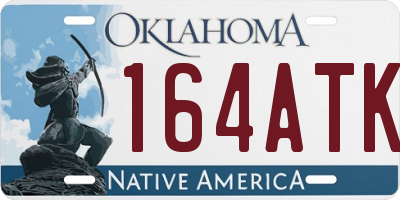 OK license plate 164ATK