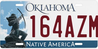 OK license plate 164AZM