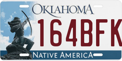 OK license plate 164BFK
