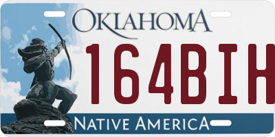 OK license plate 164BIH