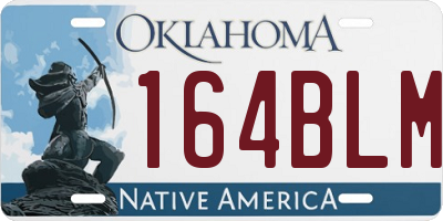 OK license plate 164BLM