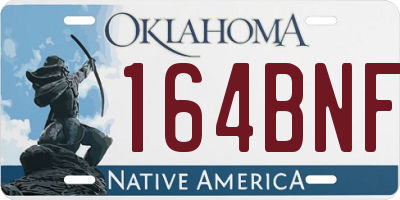 OK license plate 164BNF