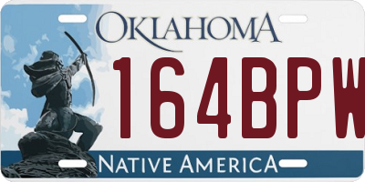 OK license plate 164BPW