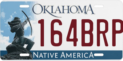 OK license plate 164BRP