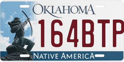 OK license plate 164BTP