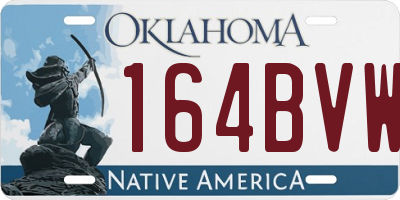 OK license plate 164BVW