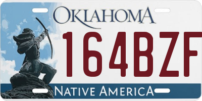 OK license plate 164BZF