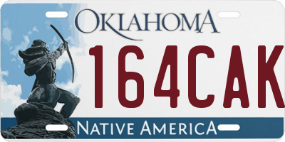 OK license plate 164CAK