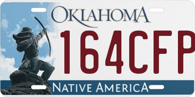 OK license plate 164CFP