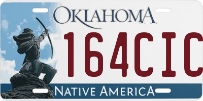 OK license plate 164CIC