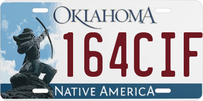 OK license plate 164CIF