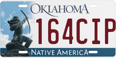 OK license plate 164CIP