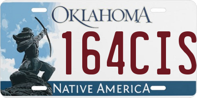OK license plate 164CIS