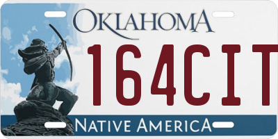 OK license plate 164CIT