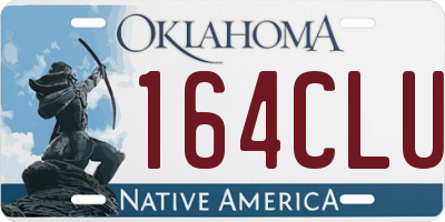 OK license plate 164CLU