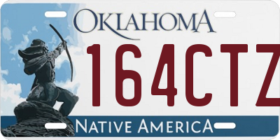 OK license plate 164CTZ